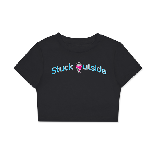 Stuck Outside Women's Fitted Crop Tee